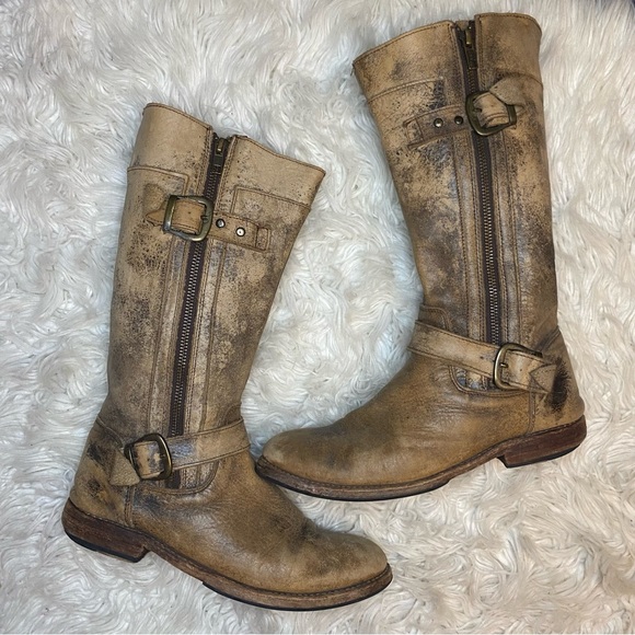 Boots Ankle Heels By Bed Stu In Tan, Size: 11